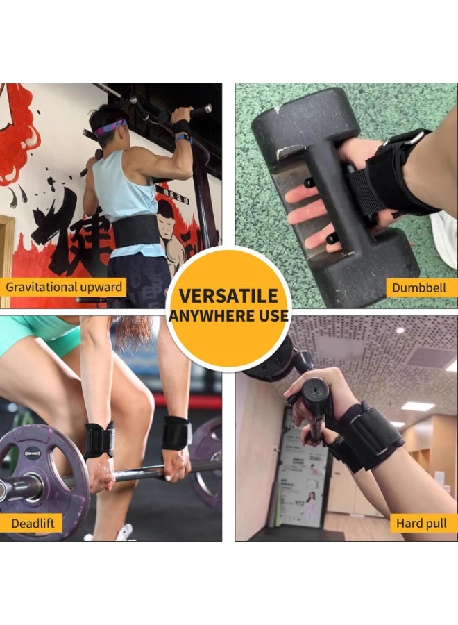 أحزمة معصم لرفع الأثقال في صالة الألعاب الرياضية مزودة بخطافات لتمارين الرفعة المميتة، والسحب لأعلى، وتمارين القوة - Image 5